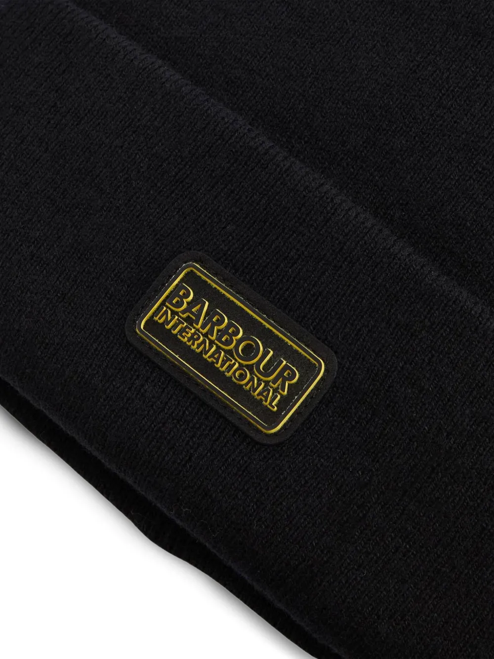 Barbour International Muts met logopatch Zwart