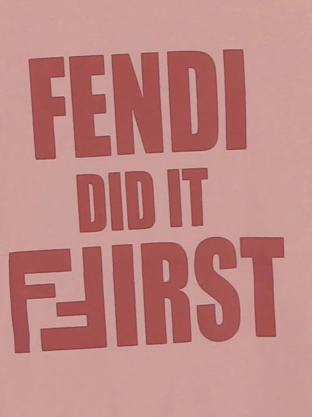 Fendi Kids T-shirt met logo Roze