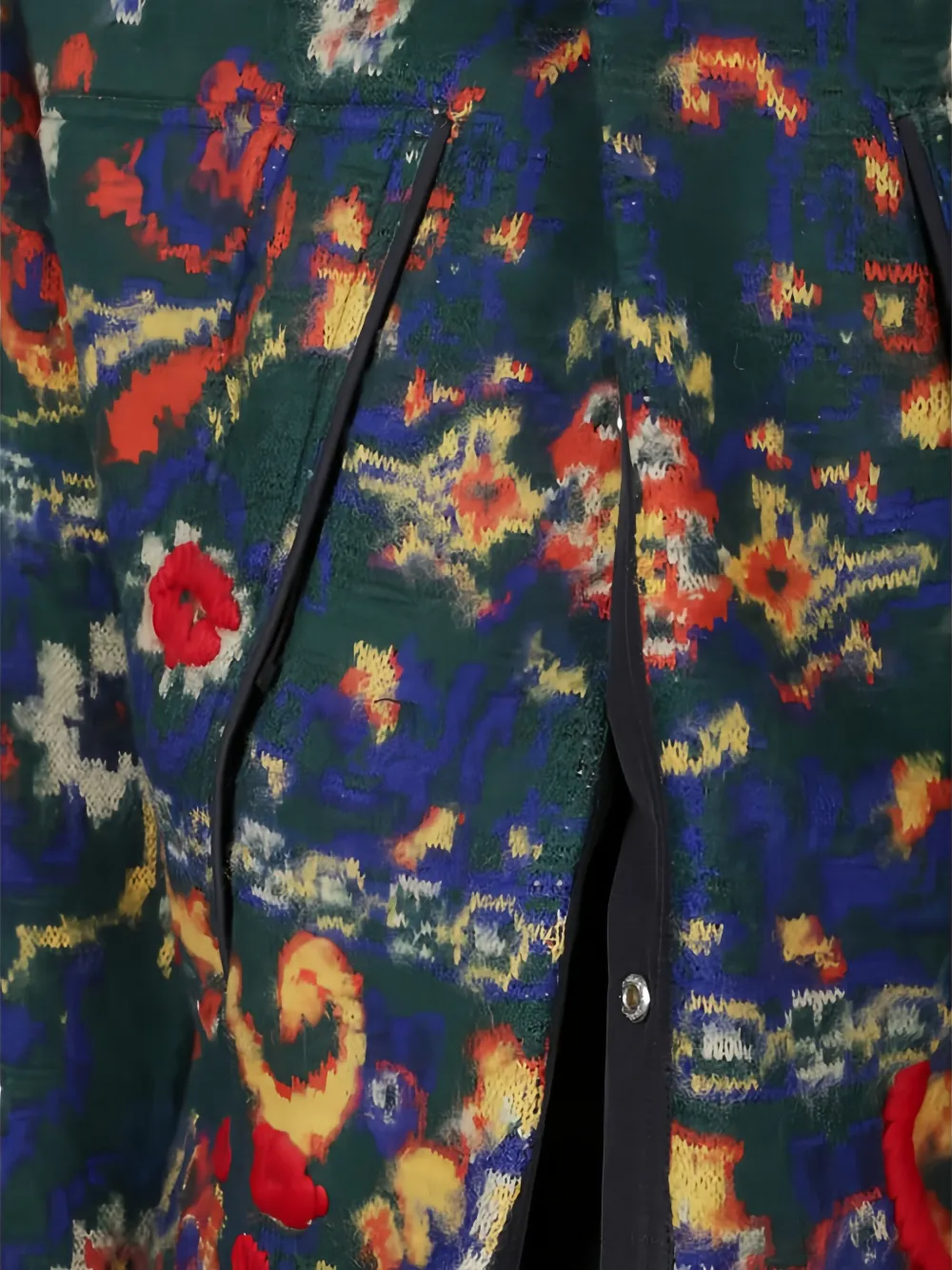 sacai Wollen jack met paisley-print Groen
