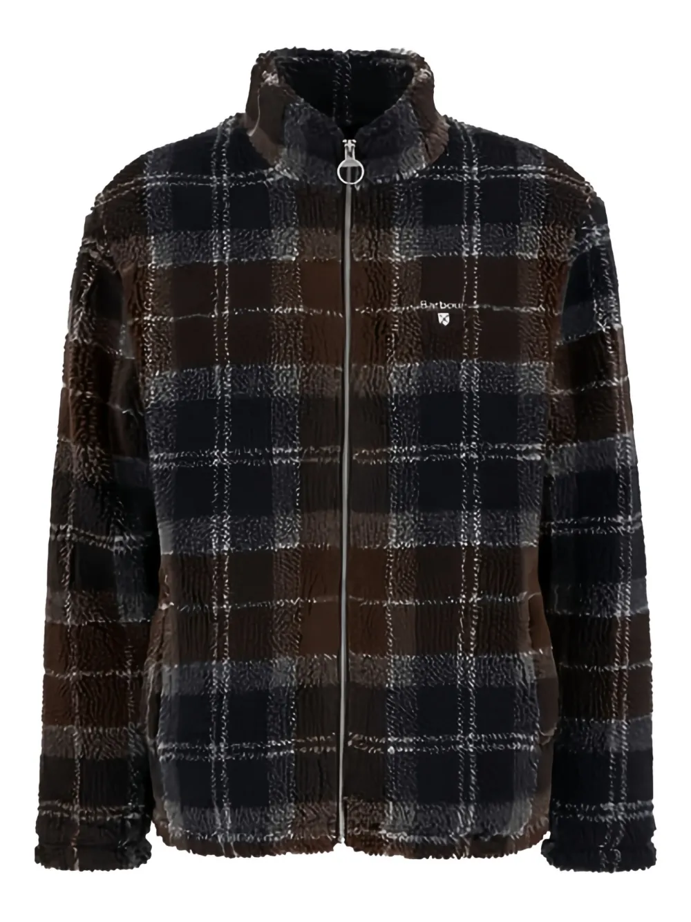 Barbour teddy-cloth check fleece - ブルー Barbour teddy-cloth check fleece - ブルー