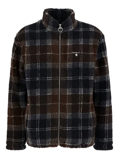 Barbour chamarra texturizada con motivo de cuadros