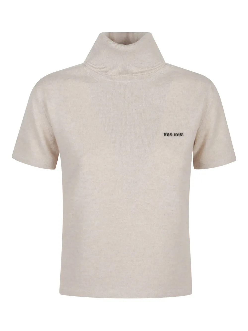Miu Miu Maglione in cashmere a collo alto - Toni neutri