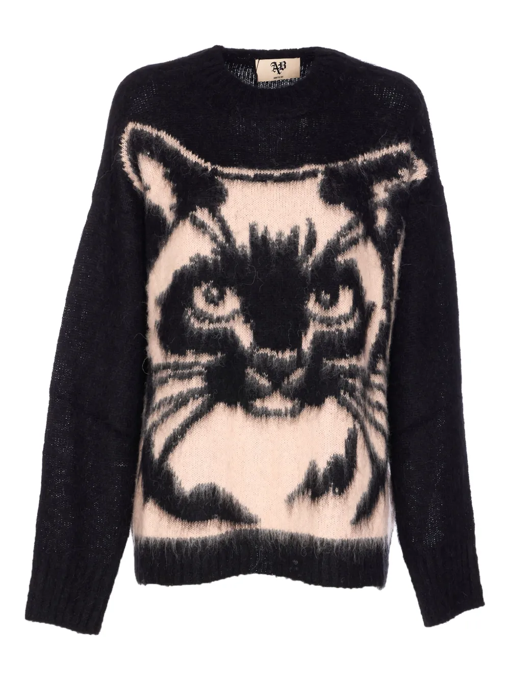 Aniye By cat crewneck sweater Zwart