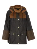 Barbour quilted corduroy-panels puffer jacket - Green