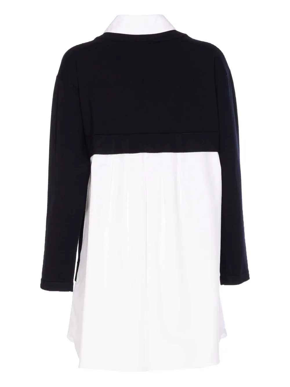 Elisabetta Franchi embroidered-logo V-neck mini day dress Zwart