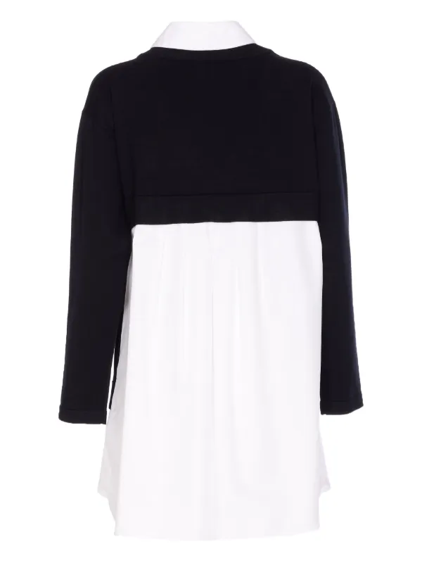 ERISABETTA FRANCHI ミニワンピース ドレス 長袖 Vネック Elisabetta Franchi Vネック ミニドレス | ブラック | FARFETCH JP
