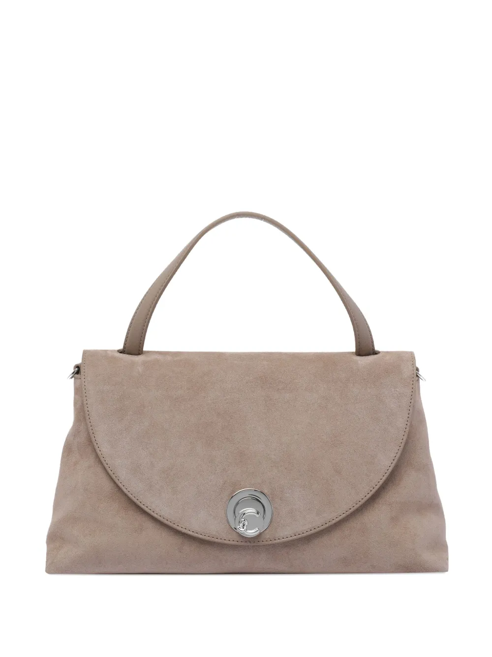 Coccinelle large Nikla suede tote bag Beige