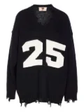 Aniye By Pull College embroidered V-neck sweater - Black