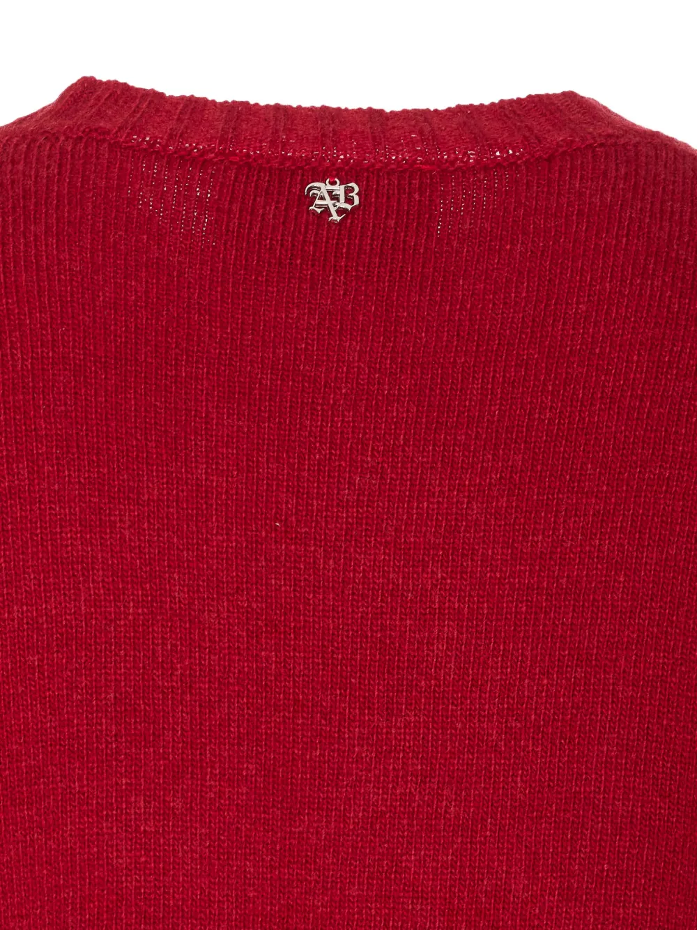 Aniye By frayed-hem crew-neck sweater Rood