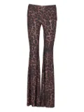 Aniye By leopard-print flared trousers - Brown