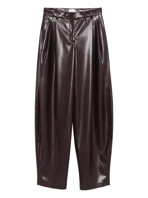 THE ANDAMANE pleated leather trousers