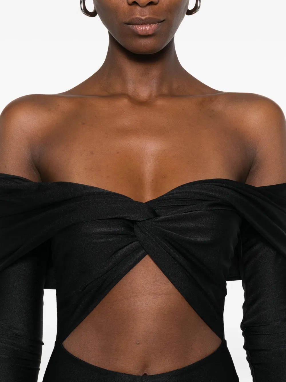 THE ANDAMANE Jumpsuit met gedraaid detail Zwart