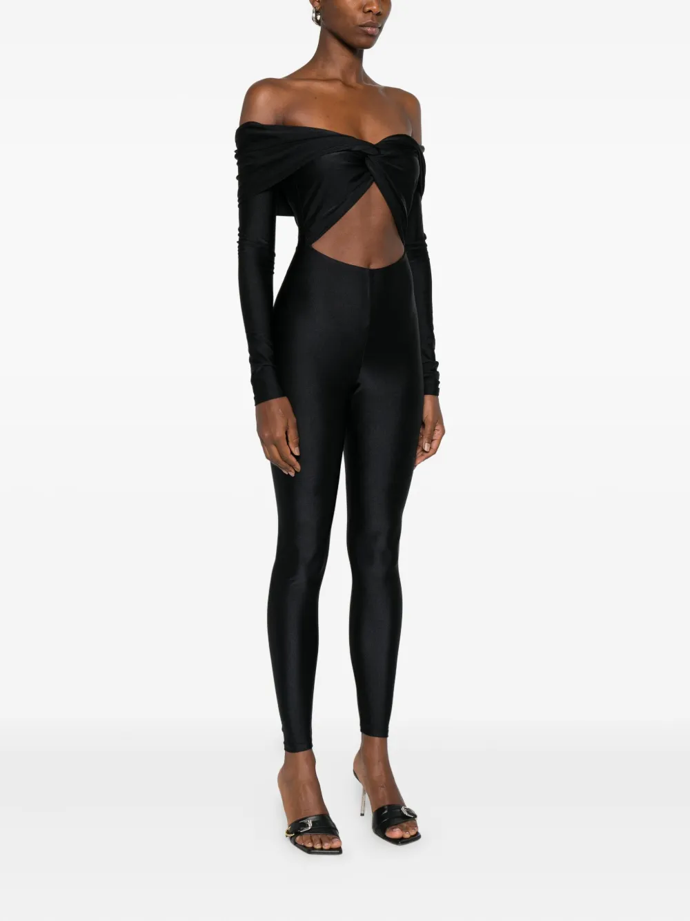 THE ANDAMANE Jumpsuit met gedraaid detail Zwart