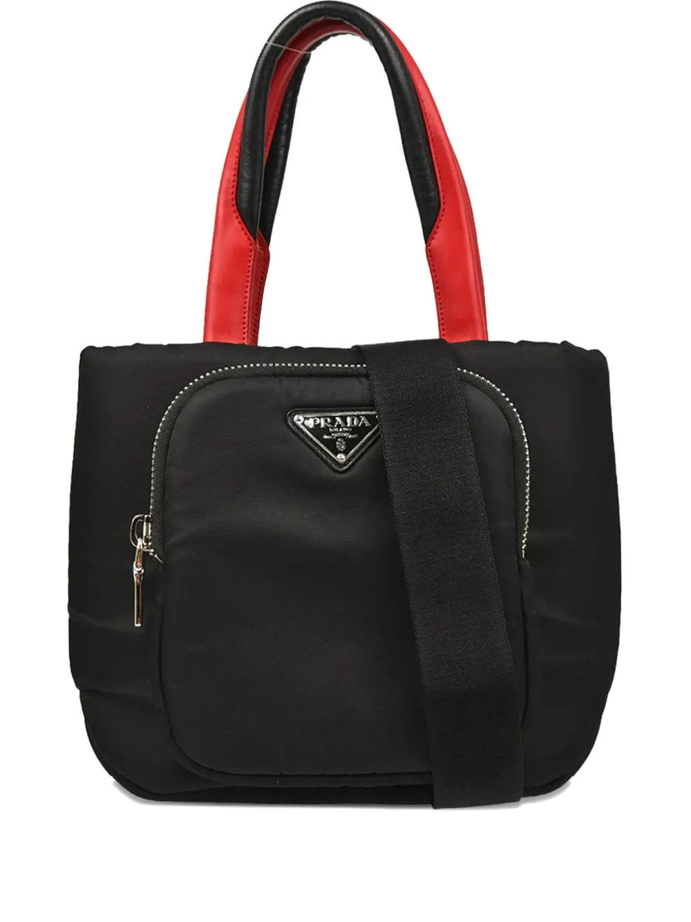 2010s triangle-logo two-way handbag