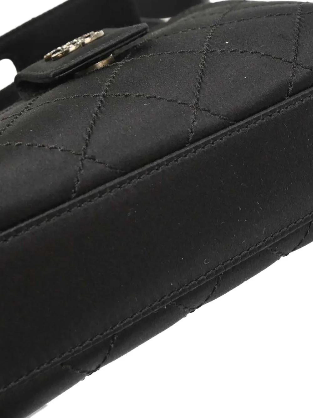 1998 Quilted Satin Shoulder Bag
