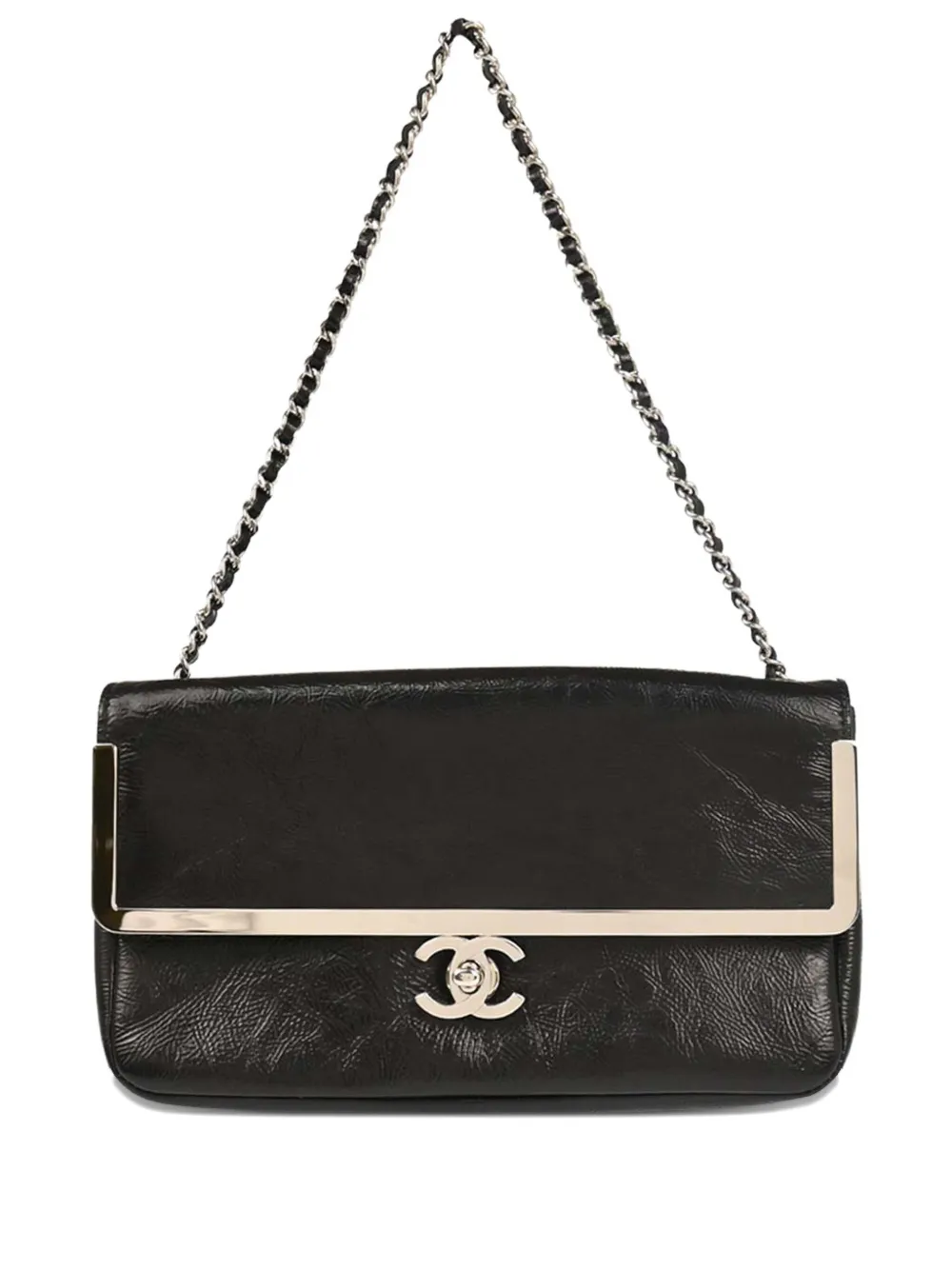 2007 patent-leather chain-strap shoulder bag