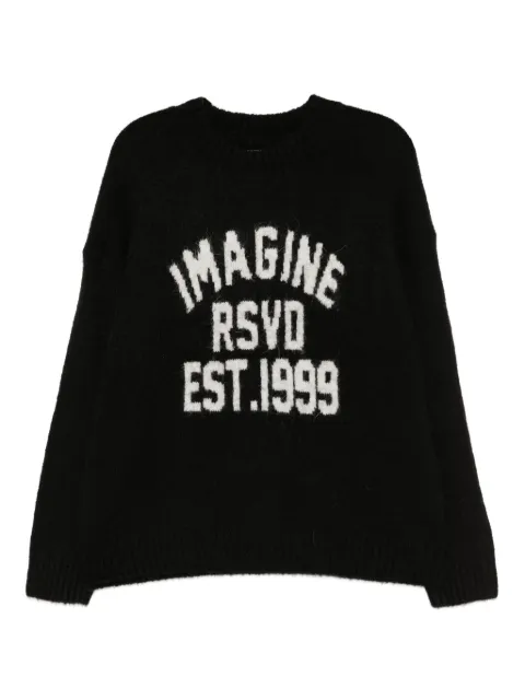 izzue slogan-intarsia jumper