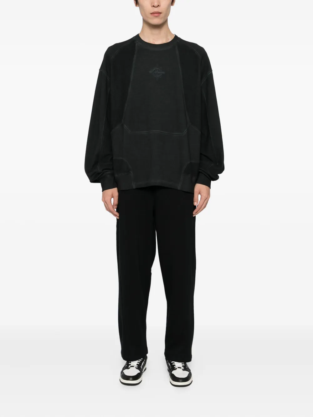 FIVE CM Joggingbroek met wijde pijpen - Zwart