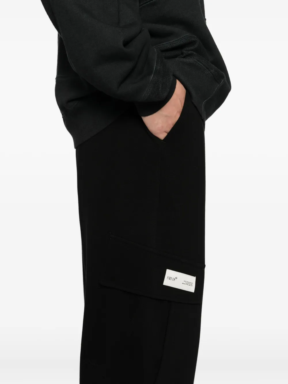 Five Cm Wide-leg Sweatpants In Black