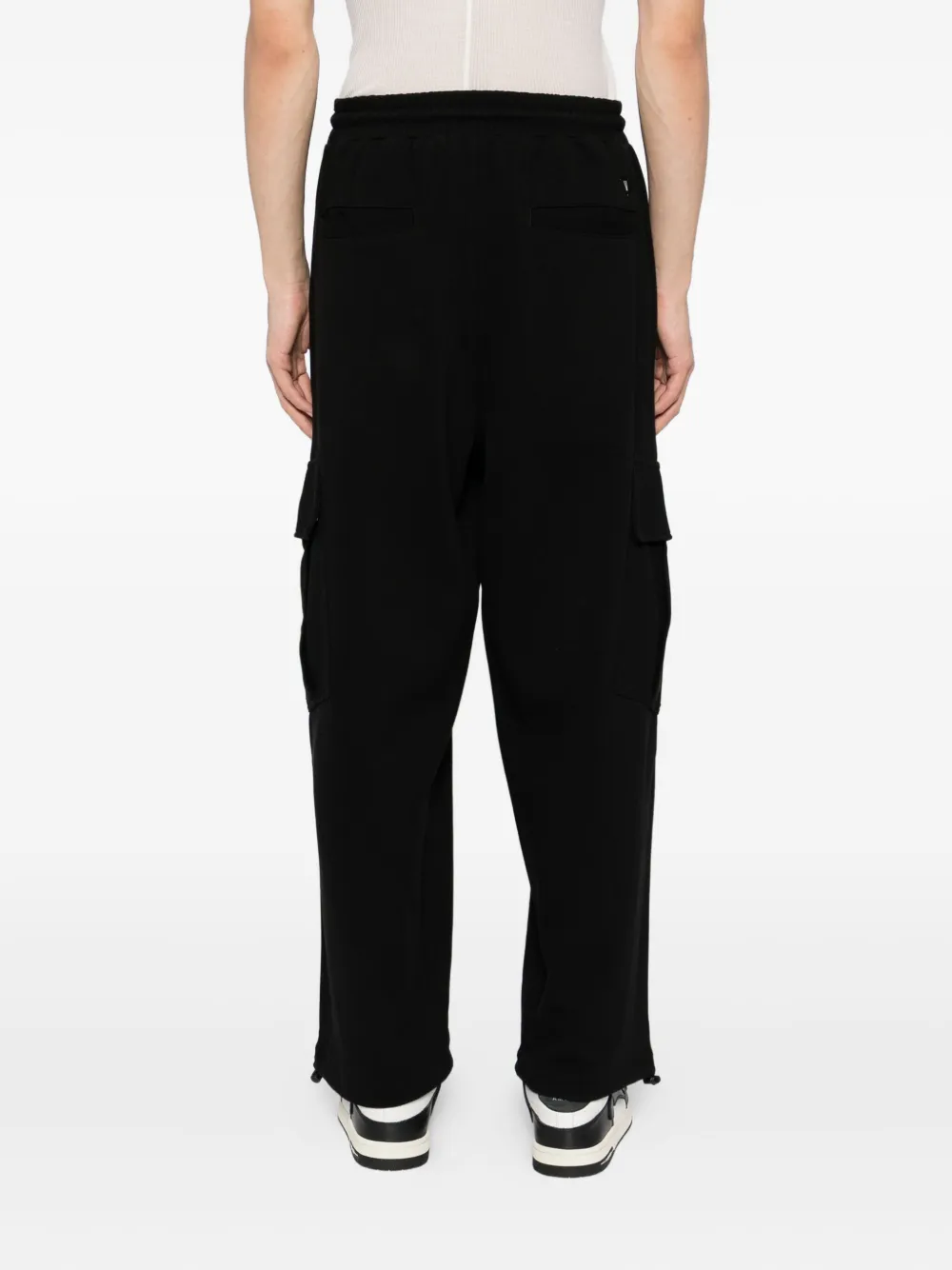 Five Cm Wide-leg Sweatpants In Black