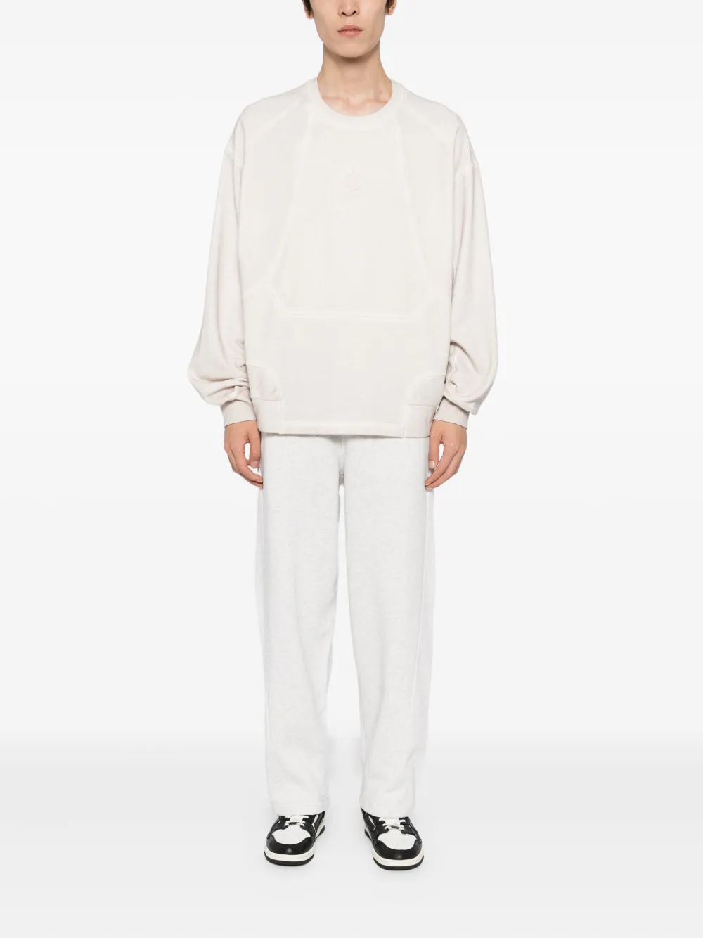 FIVE CM Sweater met logo en vlakken - Beige