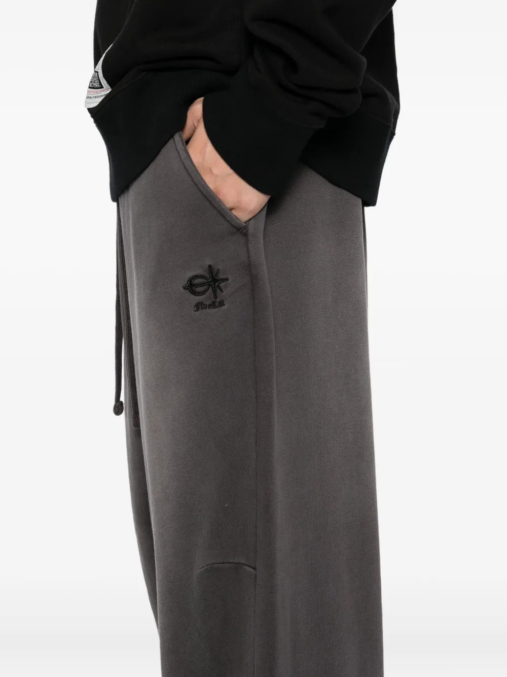 Five Cm Wide-leg Sweatpants In Gray