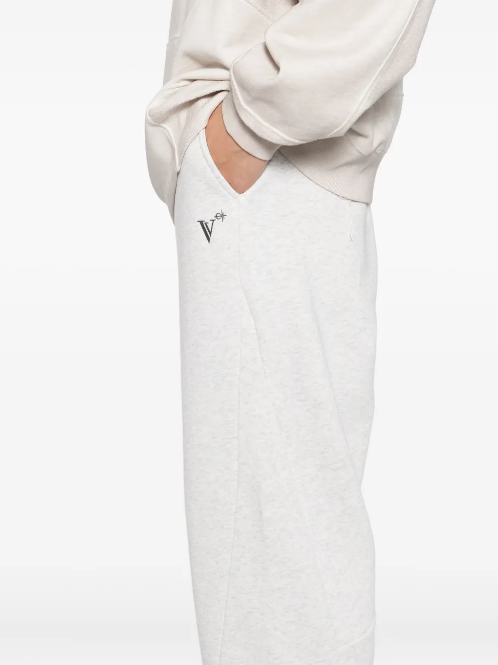 Five Cm Wide-leg Sweatpants In White