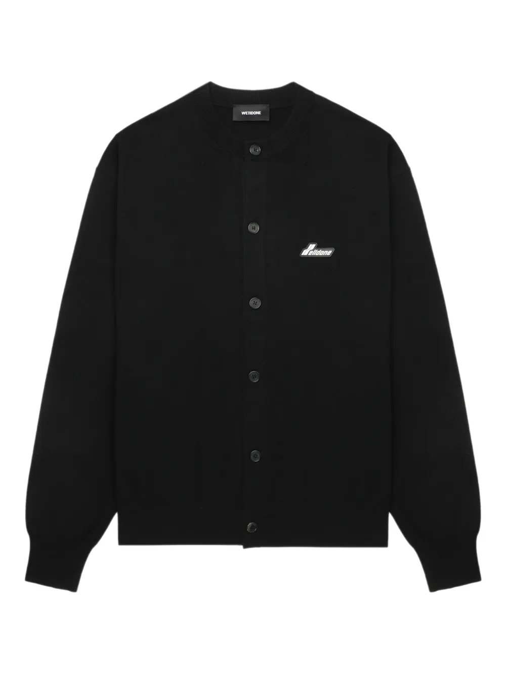 logo-patch button cardigan