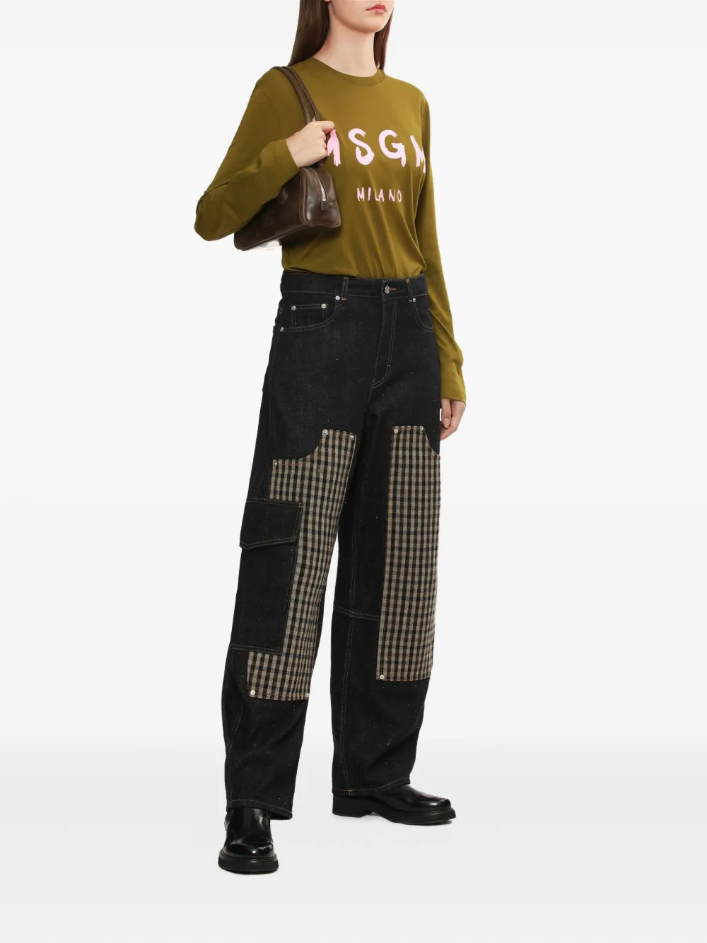 MSGM logo-print long-sleeve T-shirt | T-Shirts & Jersey Shirts | Image 2