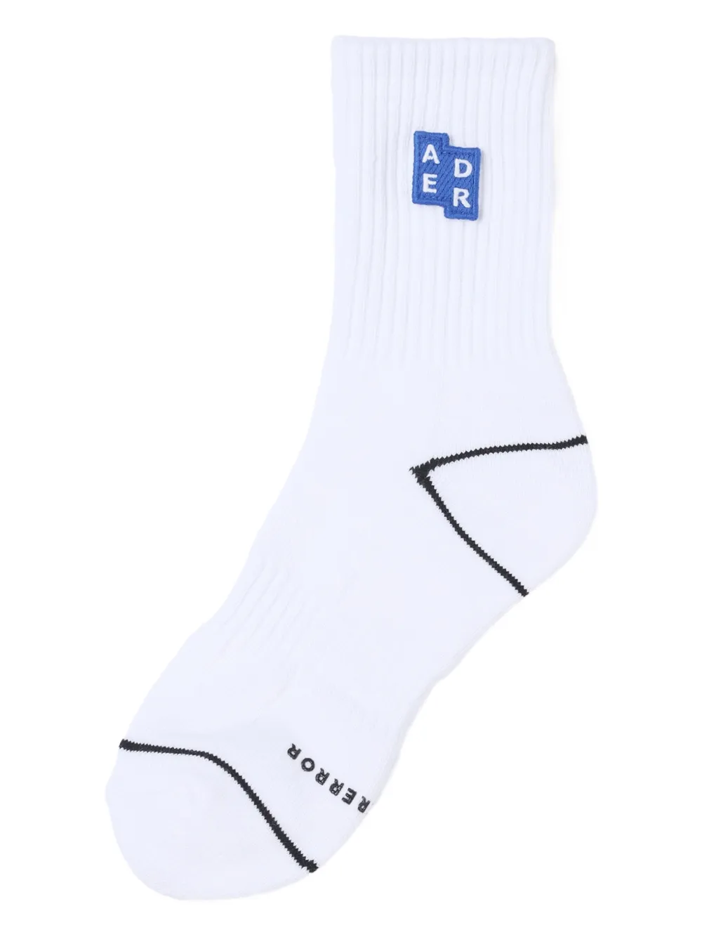 embroidered logo-patch socks