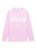 MSGM logo-print long-sleeve T-shirt - Pink