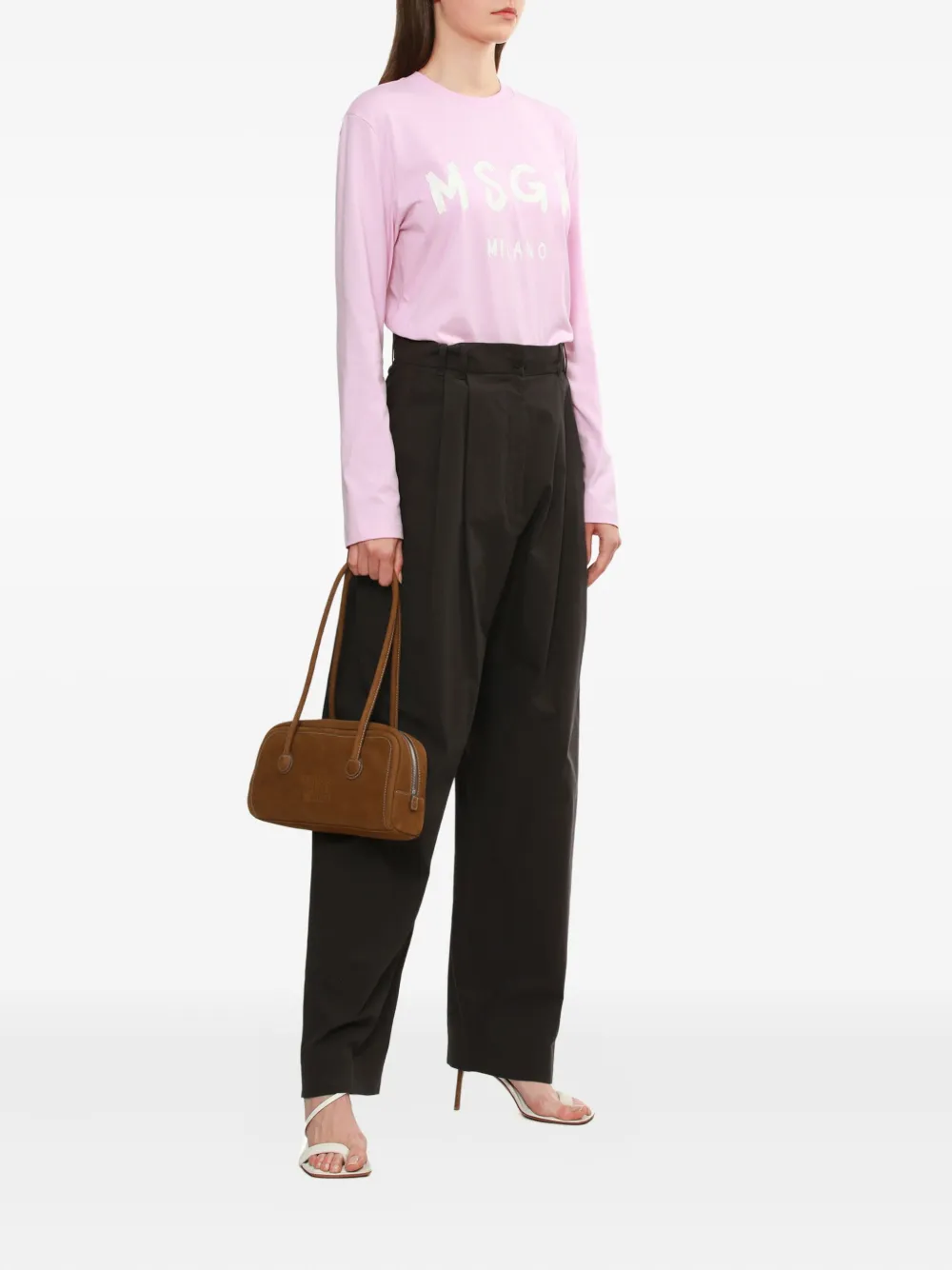 MSGM logo-print long-sleeve T-shirt | T-Shirts & Jersey Shirts | Image 2