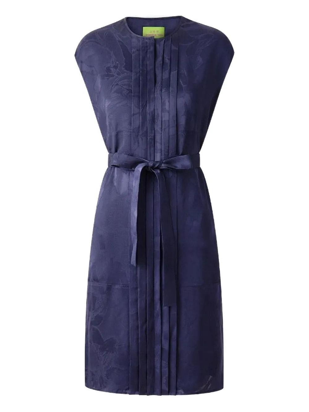 Tang jacquard pleated silk midi dress