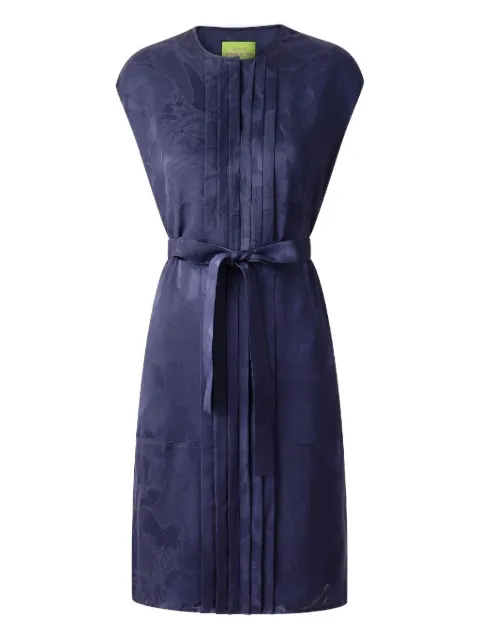 Shanghai Tang Tang jacquard pleated silk midi dress