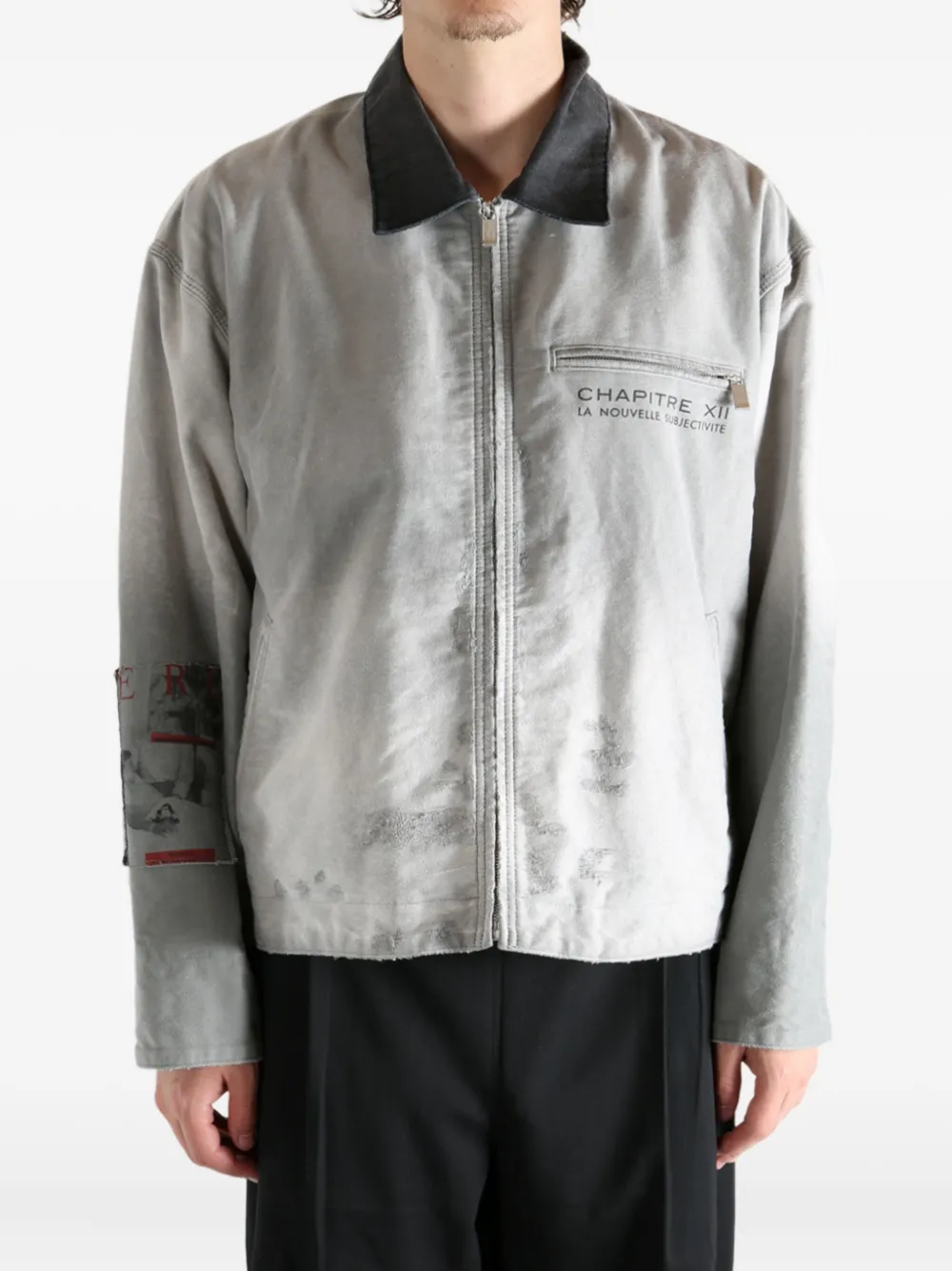 Enfants Riches Déprimés Chapitre XXI Moleskin patchwork-print jacket | جاكيتات بتصميم قميص | Image 2
