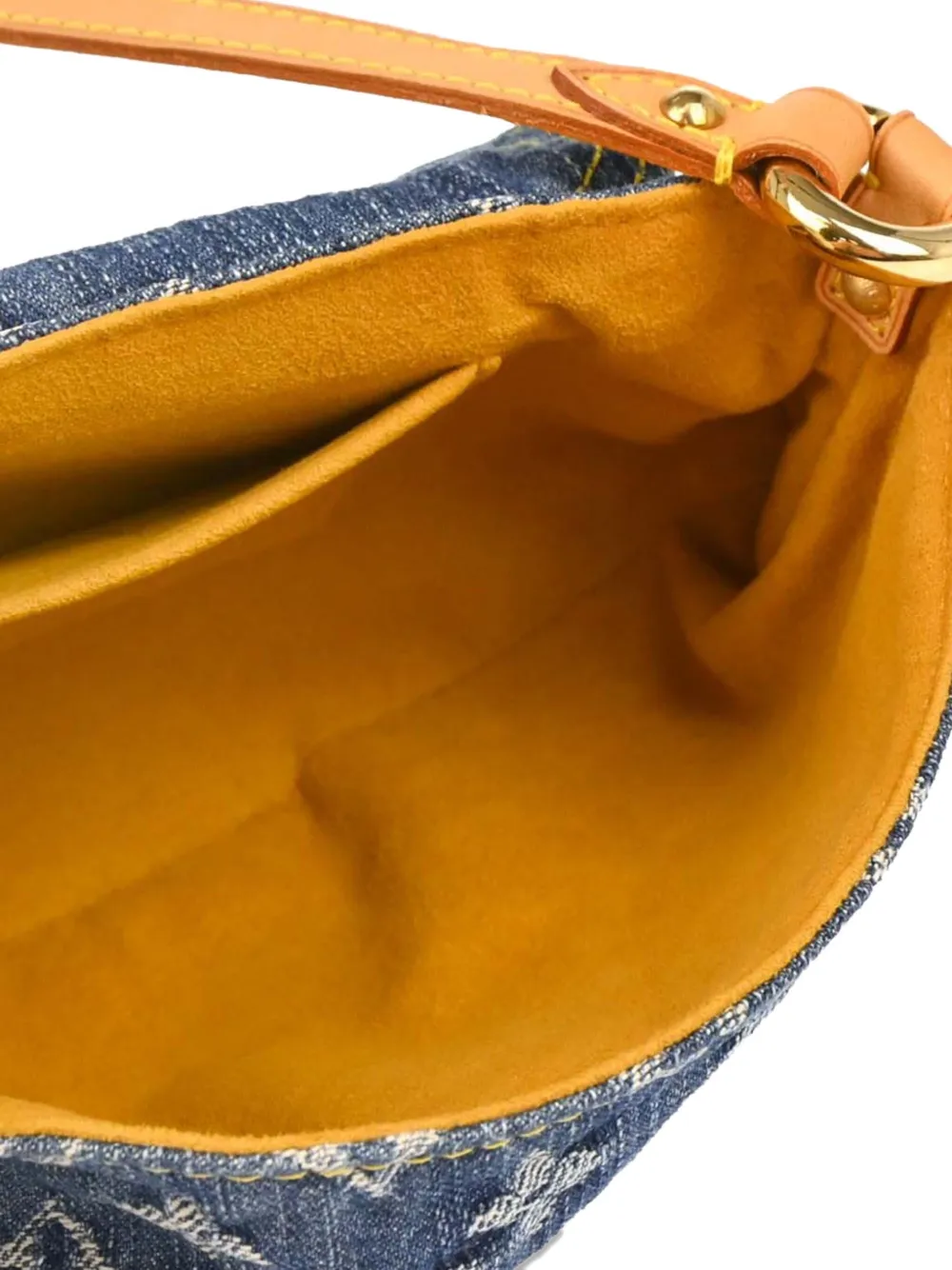 Pre-owned Louis Vuitton 2006 Mini Pleaty Monogram Denim Handbag In Blue