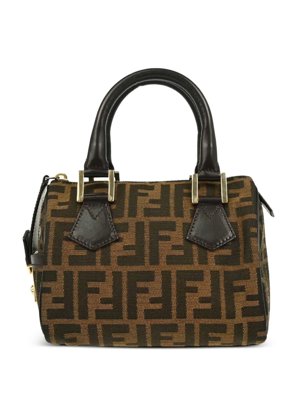 1990-2000s mini Zucca-pattern leather-trim handbag