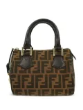 Fendi Pre-Owned 2010 mini Zucca-pattern leather-trim handbag - Brown