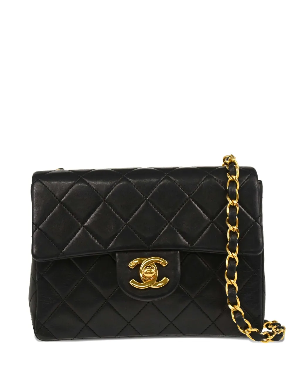 CHANEL Pre-Owned 1990 mini Classic Flap quilted shoulder bag | Black | Image 1