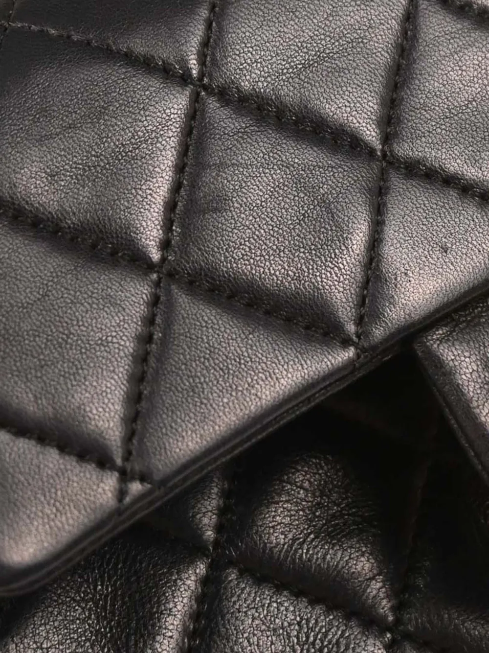 Pre-owned Chanel 1990 Mini Classic Flap Quilted Shoulder Bag In Black
