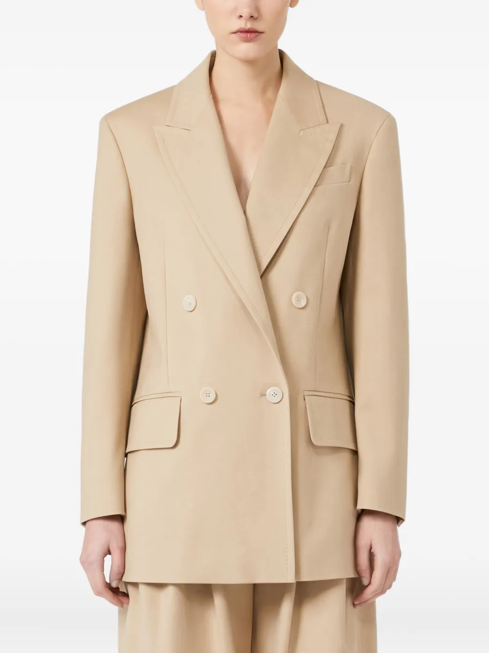 Max Mara double-breasted blazer Beige