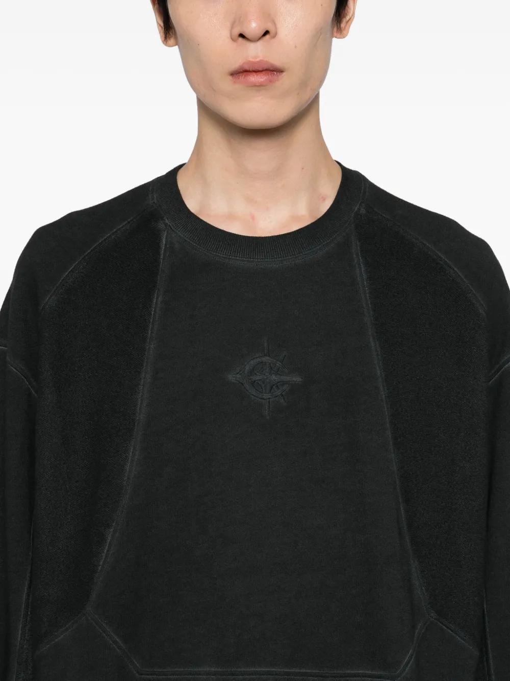 Five Cm Patchwork Sweatshirt In Black
