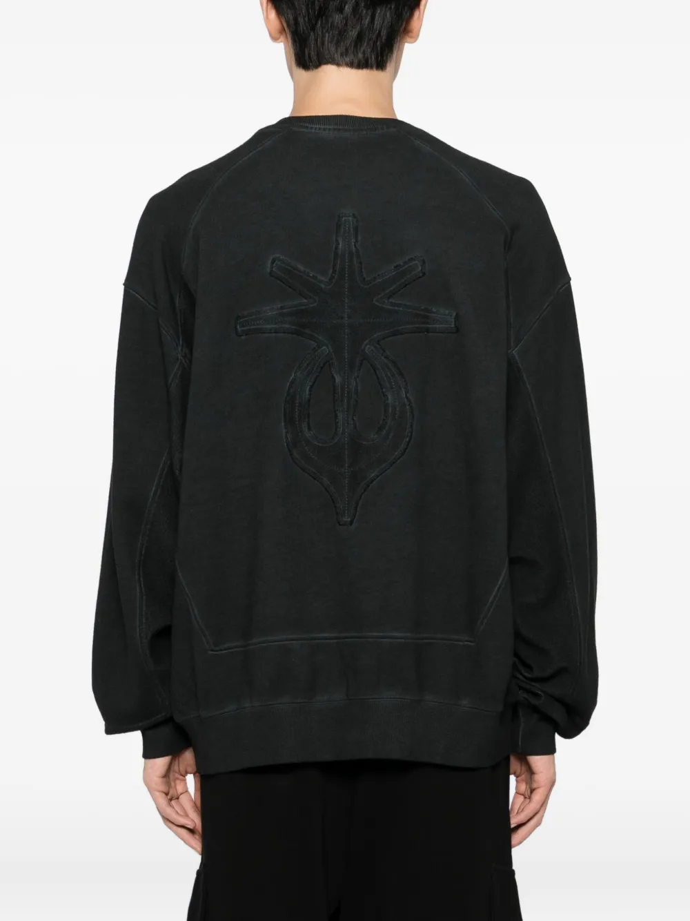 Five Cm Patchwork Sweatshirt In Black