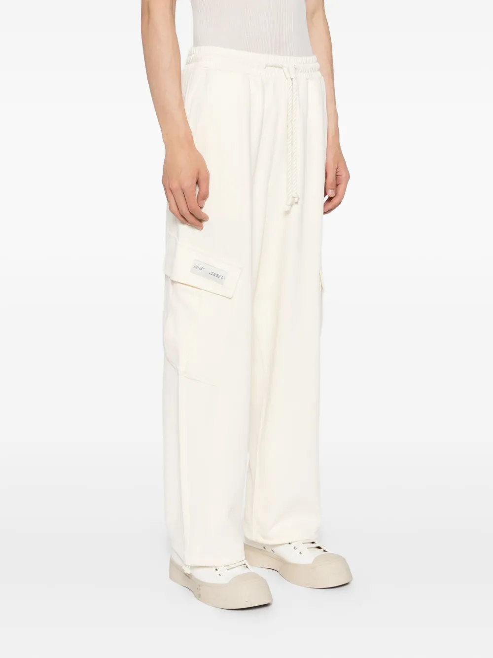 FIVE CM Cargo broek met logopatch Beige