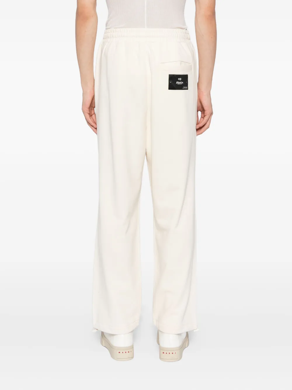 FIVE CM Broek met geborduurd logo Beige