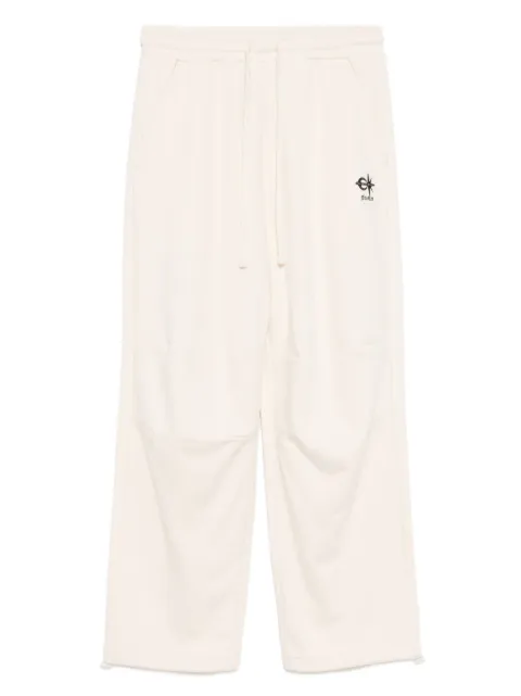 FIVE CM embroidered-logo cotton trousers 