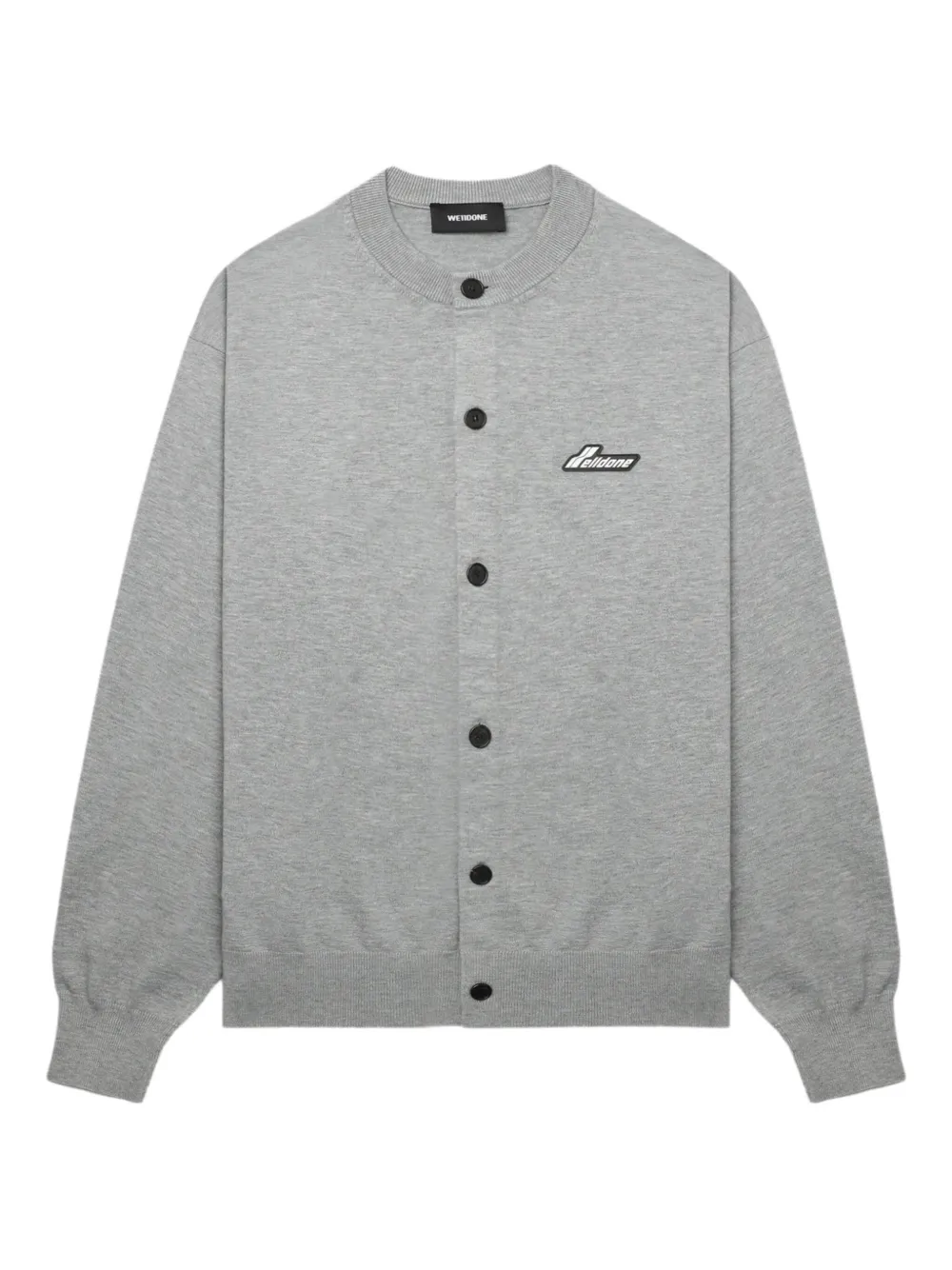 logo-patch button cardigan