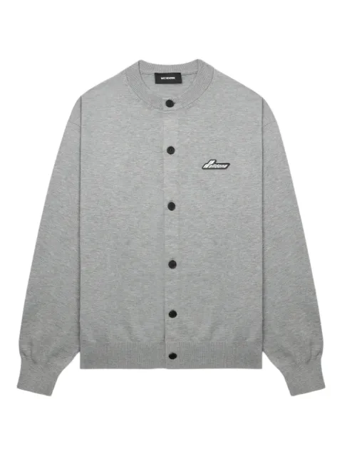 We11done logo-patch button cardigan