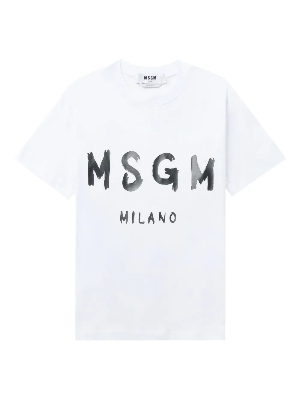 MSGM logo-print cotton T-shirt | White | Image 1