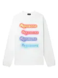 We11done logo-print long-sleeve top - White